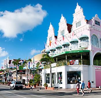 Street scene in Oranjestad, Aruba